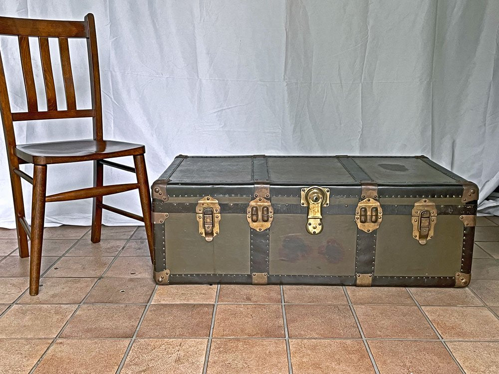 ビンテージ Vintage トランクケース 大型 インダストリアル 収納 ローテーブル ディスプレイ 店舗什器 W103cm ◇