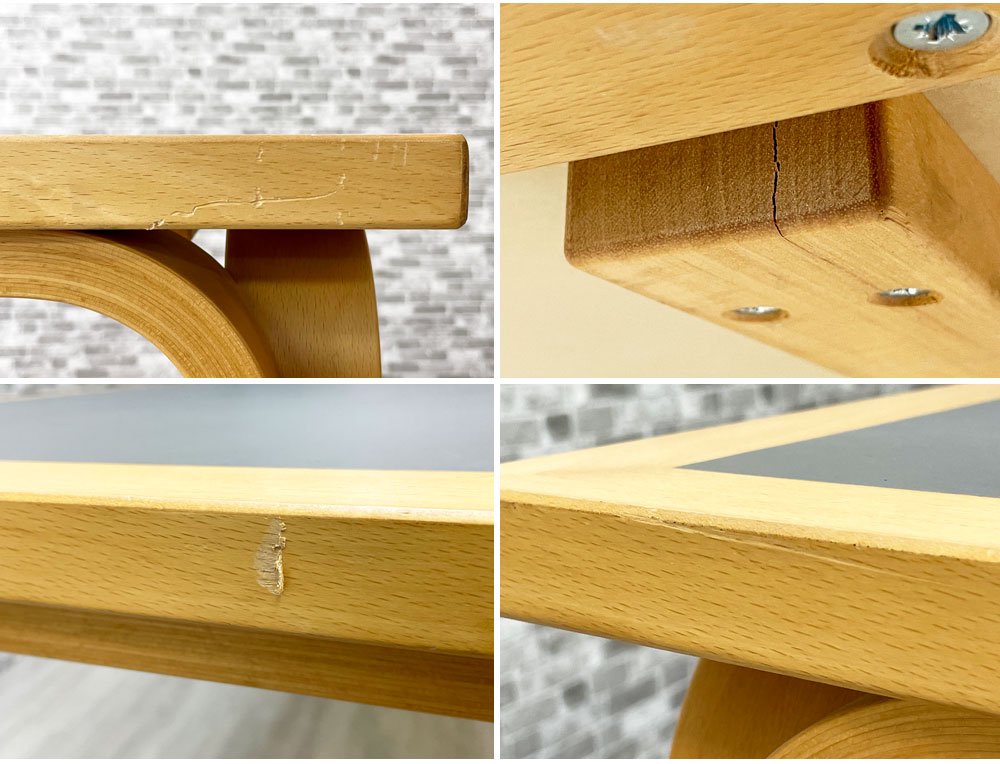 マグナスオルセン Magnus Olesen ダイニングテーブル リノリウム × ビーチ材 W200cm R・ティエセン&J・ソーレンセン 北欧 デンマーク ●