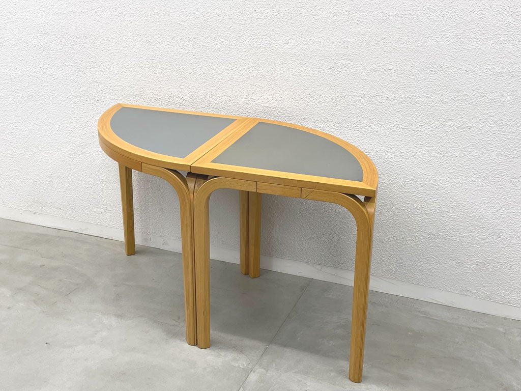 マグナスオルセン Magnus Olesen コーナーテーブル サイドテーブル リノリウム × ビーチ ウッド R・ティエセン&J・ソーレンセン 北欧 デンマーク B 〓