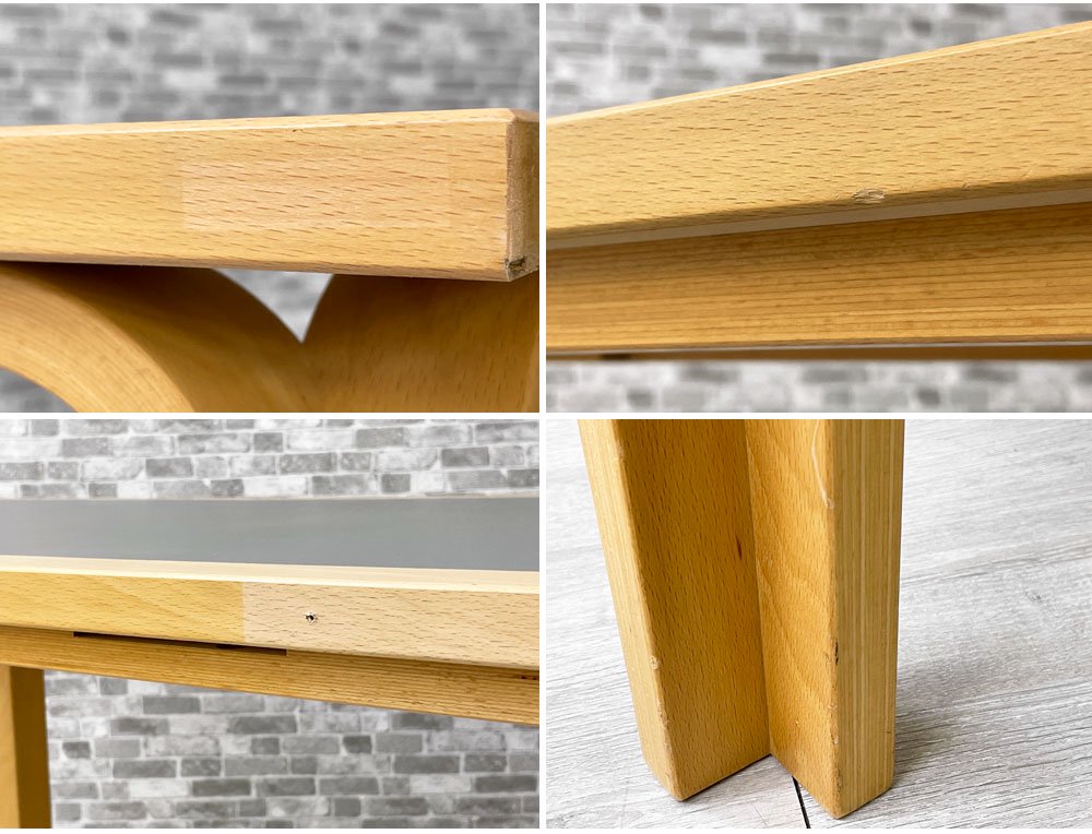 マグナスオルセン Magnus Olesen デスク リノリウム × ビーチ材 W150×D60cm R・ティエセン&J・ソーレンセン 北欧 デンマーク コード穴有 A ●