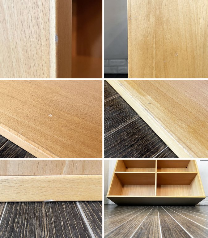 ラボファ Labofa ビーチ材 ブックシェルフ 本棚 収納棚 2列2段 W120cm 棚板高さ調整可 シンプル デンマーク製 北欧家具 ◎