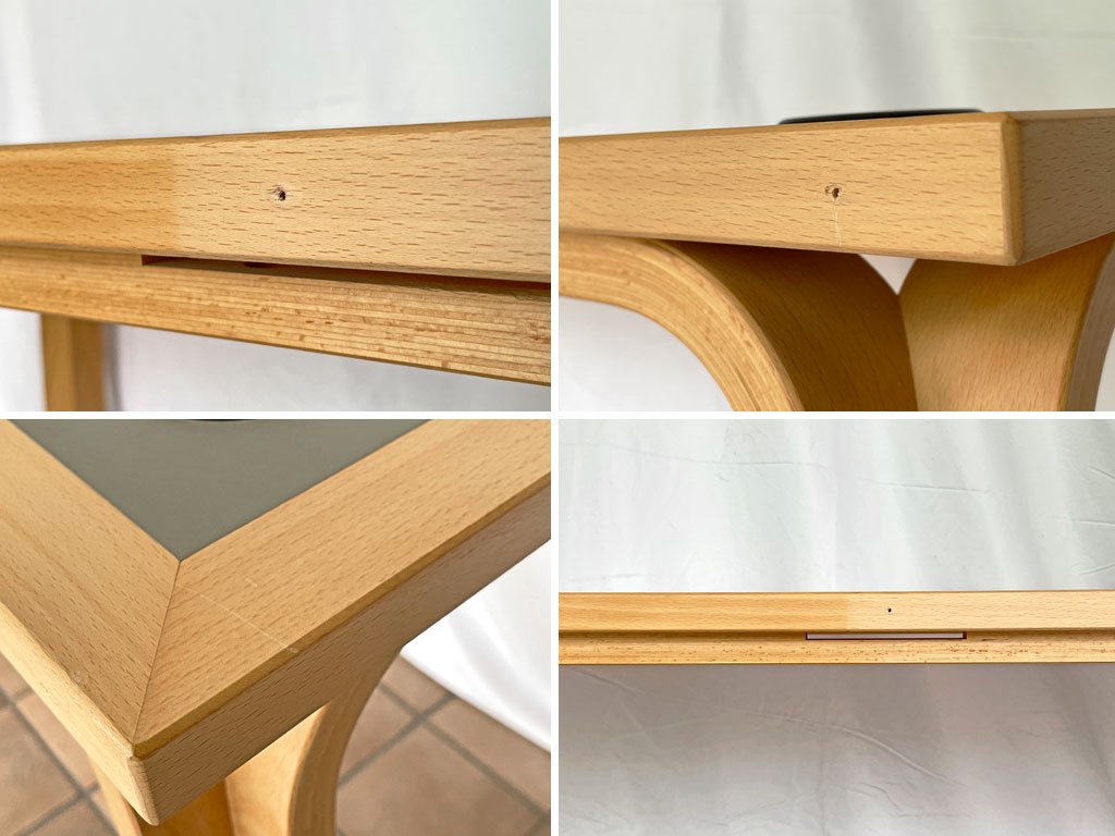 マグナスオルセン Magnus Olesen デスク ダイニングテーブル リノリウム × ビーチ材 W150 R・ティエセン&J・ソーレンセン 北欧 デンマーク ◇