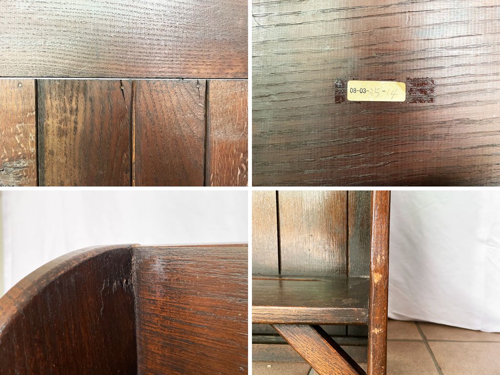 UKビンテージ Vintage Webber Furniture ブックシェルフ 飾り棚 3段 オーク材 英国 イギリス ◇