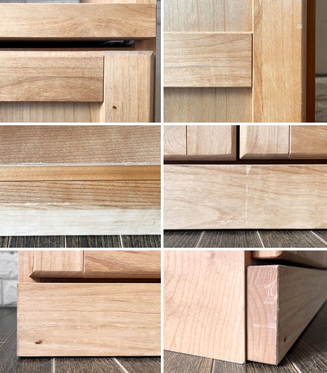 モモナチュラル MOMO natural ヴィボ VIBO レンジボード KD BOARD 630 キッチンボード 食器棚 フラップ扉 W63cm アルダー材 定価¥85,000- ◎