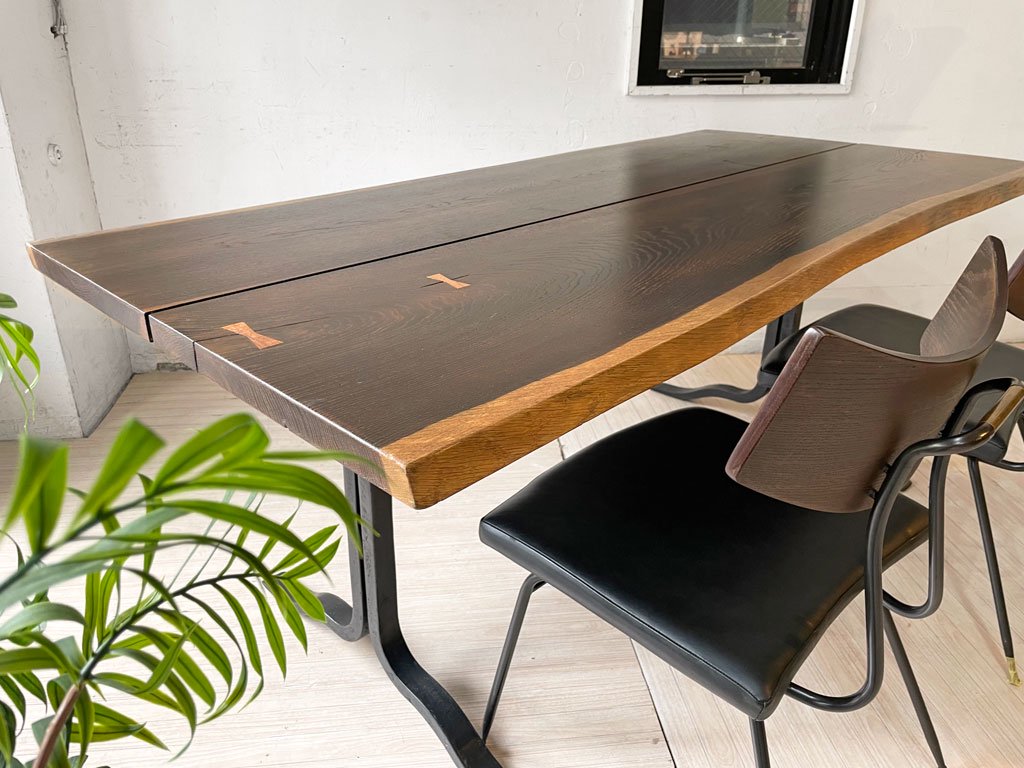 スクエアルーツ SQUARE ROOTS シーバ SIVA ダイニングテーブル オーク無垢材×アイアン シアードオークカラー アスプルンド取扱い 参考定価¥275,000- 廃番 ★