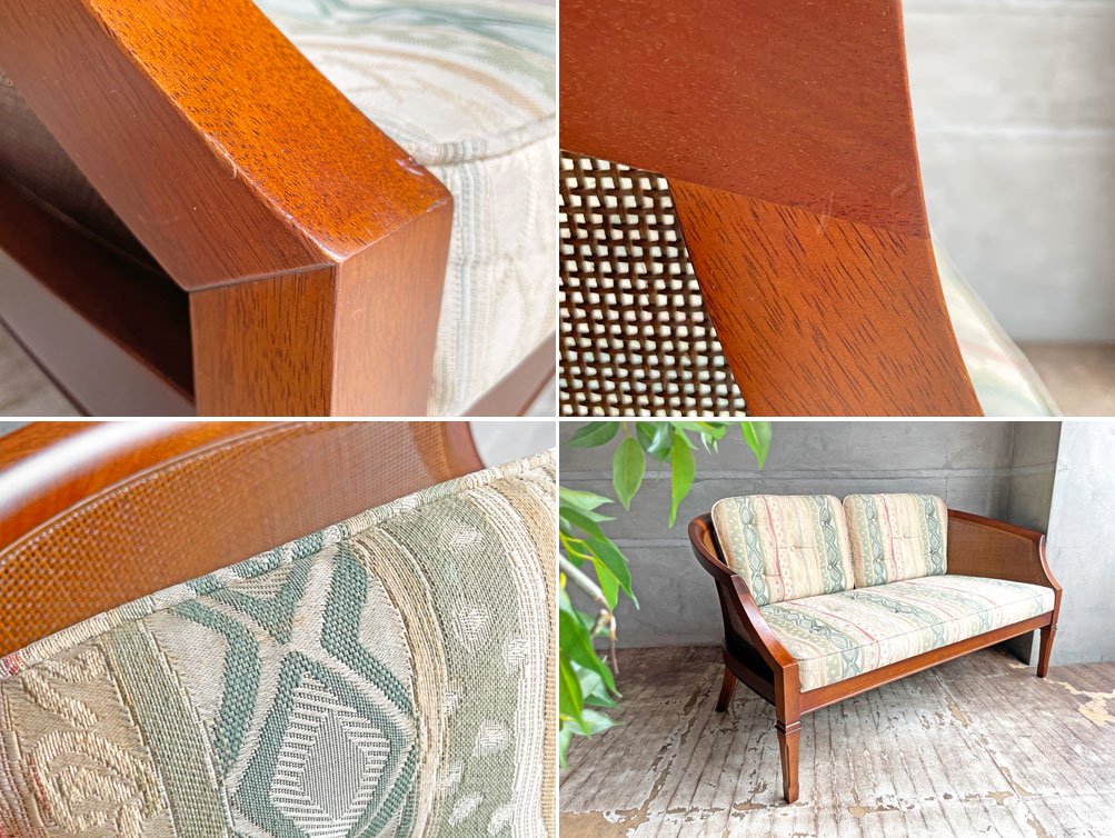 マルニ木工 maruni 地中海シリーズ ニース ラブシート 2Pソファ ビーチ材 クラシカルスタイル 定価¥264,000- ♪