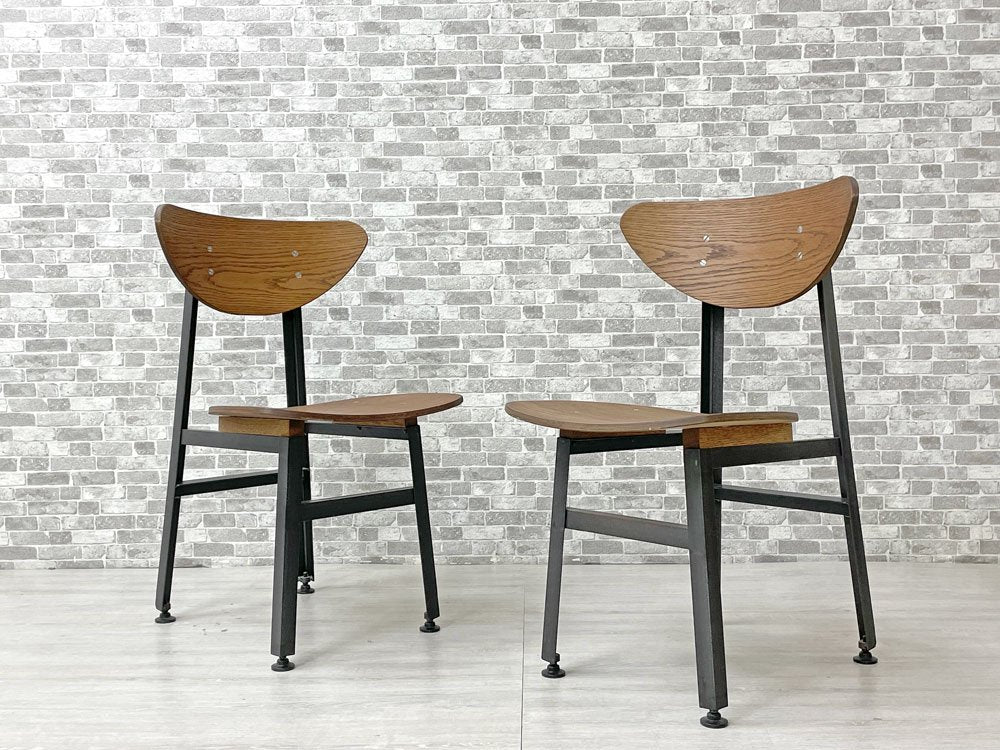 スウィッチ SWITCH ハイド ダイニングチェア Hyde Dining Chair オーク プライウッド アイアン インダストリアル ガレージ 廃番 参考価格41,800円 B ●