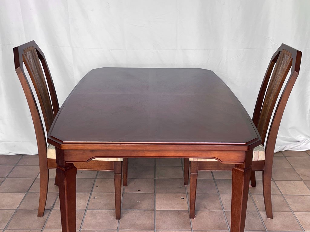 マルニ木工 maruni 地中海シリーズ ニースチェア ハイバック ダイニングアームレスチェア ペーパーメッシュ張り クラシカルデザイン 参考定価69,300円 A ◇