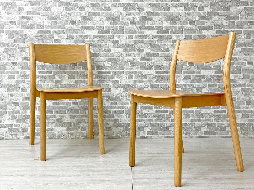 無印良品 MUJI リアルファニチャー REAL FURNITURE オーク材 ダイニングチェア スタッキング A ●