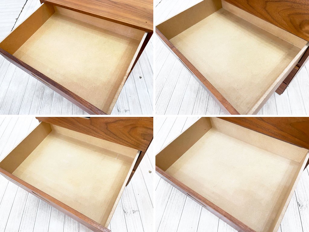 無印良品 MUJI スタッキングシェルフ 3段2列 ウォールナット材 オープンシェルフ リビングボード 専用チェスト付き 参考合計定価¥49,880- ★