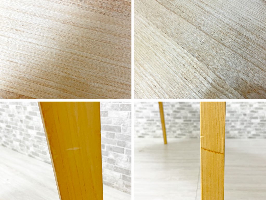 モモナチュラル MOMO natural ヴィボ VIBO ダイニングテーブル アルダー無垢材 W170cm セミオーダー 定価¥91,300- ●
