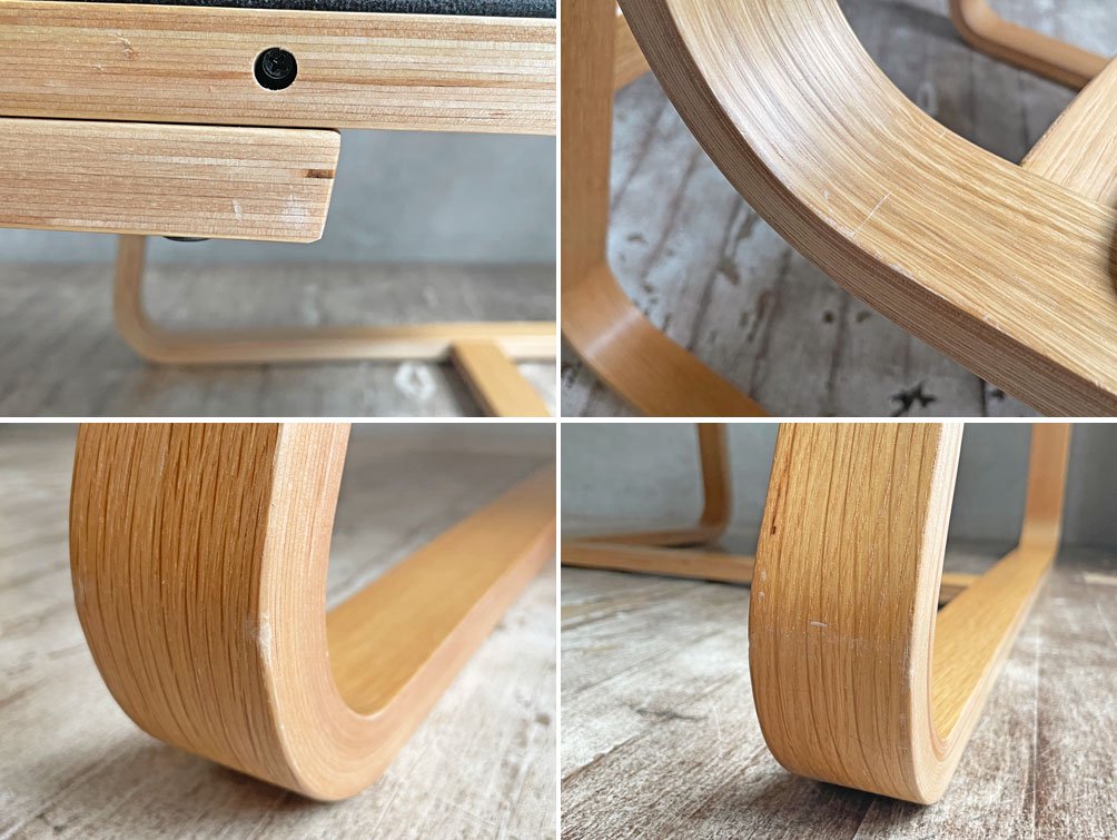 無印良品 MUJI リビングでもダイニングでもつかえるソファチェア 1人掛け オーク材 ファブリック アイボリー ナチュラル A♪
