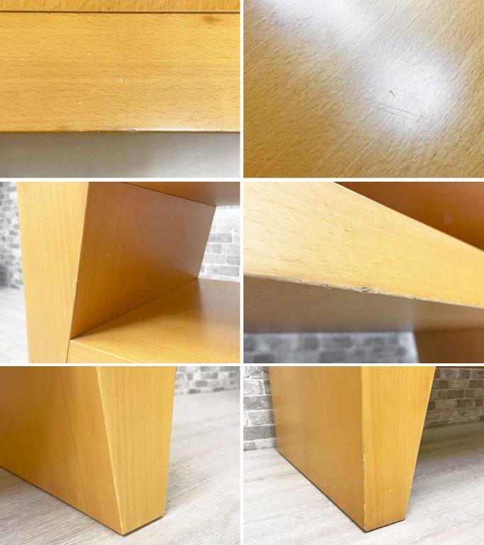 カッシーナ イクスシー Cassina IXC. ギルダ GILDA AVボード ローテーブル ビーチ材 W158cm フィリップ・ユーレル イタリアモダン ミニマル ●