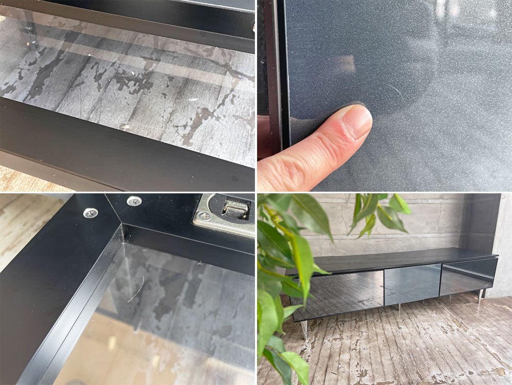 綾野製作所 AYANO ゼノ XENO ノワール ローボード TVボード XQ-T140LB 大理石天板 IDC大塚取扱 モダンデザイン 参考定価¥175,560- ♪