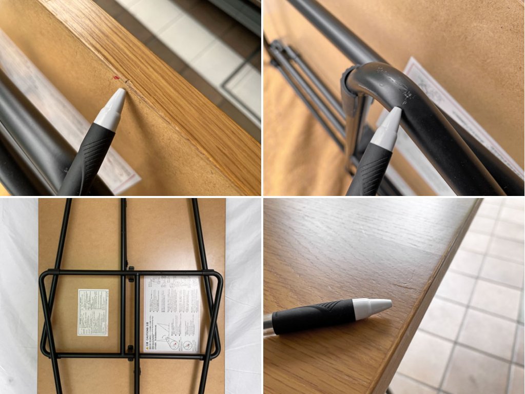 無印良品 MUJI 折りたたみテーブル ダイニングテーブル オーク材 × スチール脚 W160cm フォールディング ナチュラル シンプルデザイン 定価¥29,900- ◇