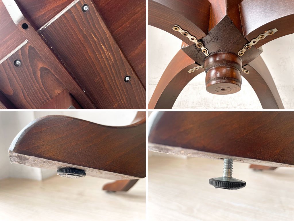 イデア IDEA チューリップ 90R テーブル TULIP 90R TABLE ビーチ材 ウォールナット塗装 ラッカー仕上げ 参考定価:¥49,700- ★