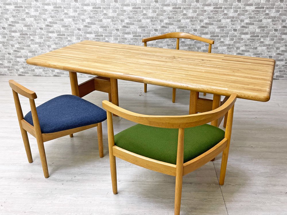 モノ・モノ 座卓にもなる角テーブル ダイニングテーブル センターテーブル オーク無垢材 秋岡芳夫 定価\243,000- ●