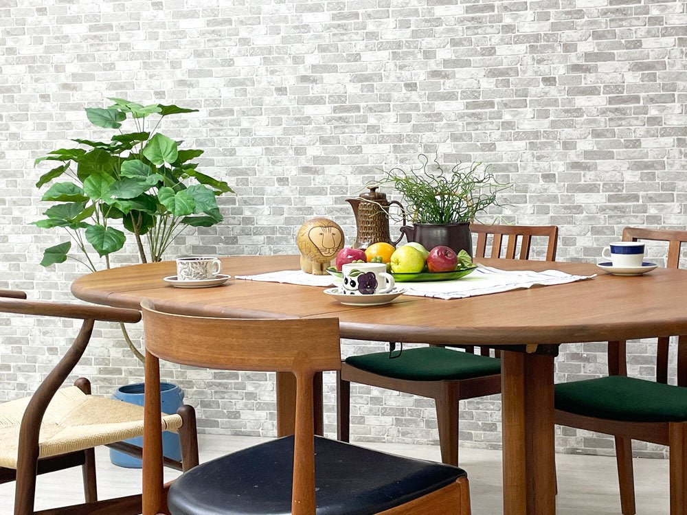 北欧ビンテージ Scandinavian Vintage チーク材 エクステンション EX ダイニングテーブル W119・184cm 北欧家具 ●