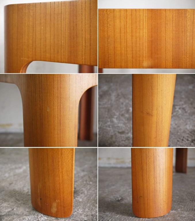 天童木工 TENDO ビンテージ ハコテーブル HACO TABLE チーク材 W60cm 水返し座卓 剣持勇 ジャパニーズモダン ■