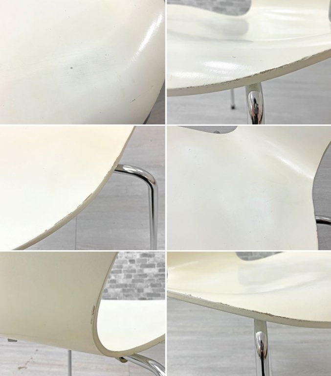 フリッツハンセン Fritz Hansen セブンチェア ダイニングチェア スタッキングチェア ラッカー仕上げ ホワイト アルネ・ヤコブセン デンマーク 北欧家具 A ●