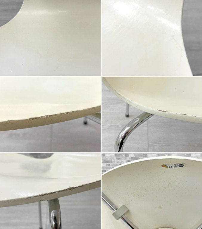 フリッツハンセン Fritz Hansen セブンチェア ダイニングチェア スタッキングチェア ラッカー仕上げ ホワイト アルネ・ヤコブセン デンマーク 北欧家具 C ●