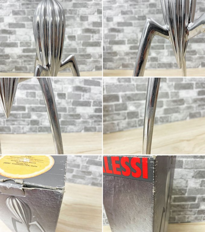 アレッシィ ALESSI ジューシーサリフ Juicy Salif スクイーザー レモン絞り ステンレス フィリップ・スタルク Philippe Starck イタリア 箱付き ●