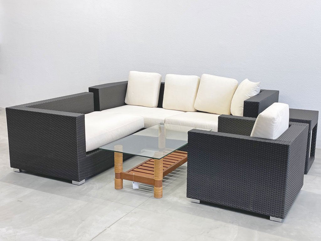 ワイスワイス WISE・WISE アジアンコンフォート ASIAN COMFORT コーヒーテーブル R-105JB リゾートスタイル ラタン×ガラス天板 定価 65,000円 〓