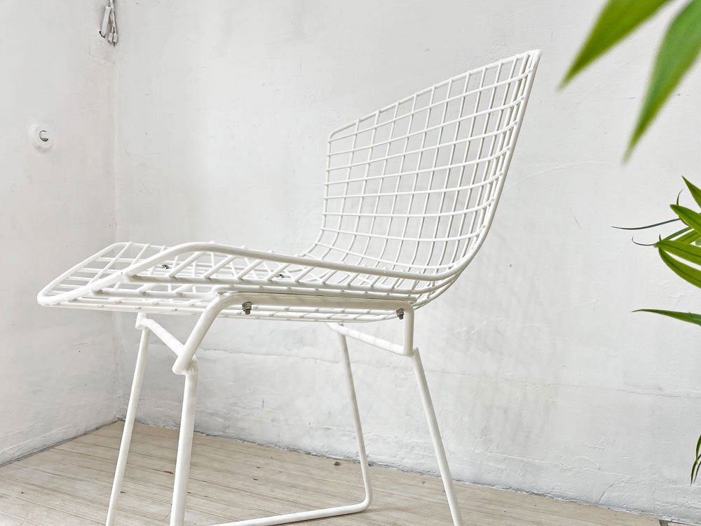 ノル Knoll 420 サイドチェア 420 Side chair ワイヤーチェア ホワイト ハリー・ベルトイア ミッドセンチュリー 名作椅子 ビンテージ ★