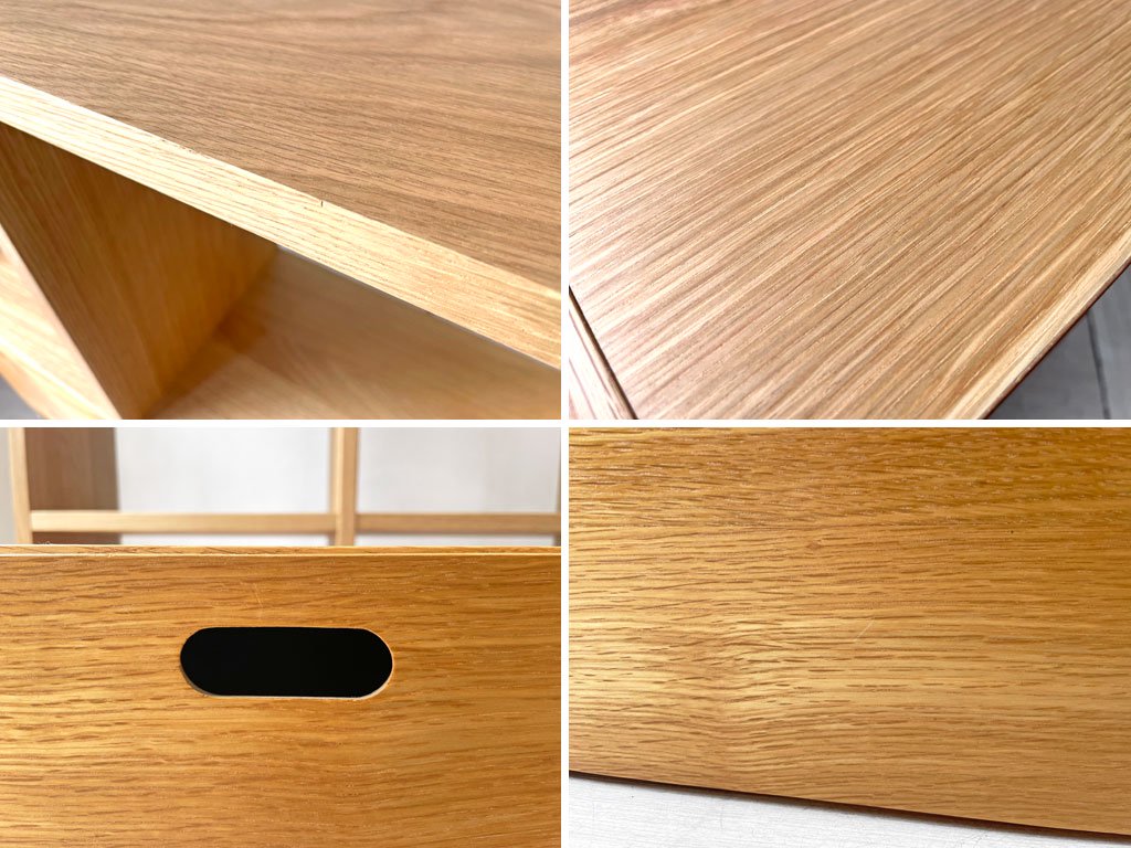 無印良品 MUJI スタッキングシェルフ 3段2列 オーク材 オープンシェルフ スタッキングチェスト・引出し・2段付き 合計定価 \35,890- ★