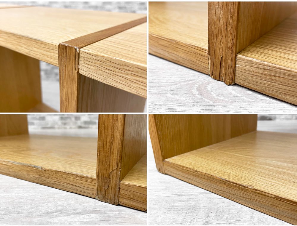 無印良品 MUJI スタッキングシェルフ オーク材 オープンシェルフ ブックシェルフ 本棚 飾り棚 変形 スタッキングチェスト付 引き出し 定価¥73,580- ●