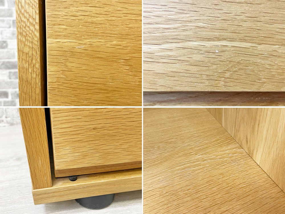 無印良品 MUJI スタッキングキャビネット オーク材 基本セット+追加3段 仕切り板+木製扉付 定価¥45,892- ●