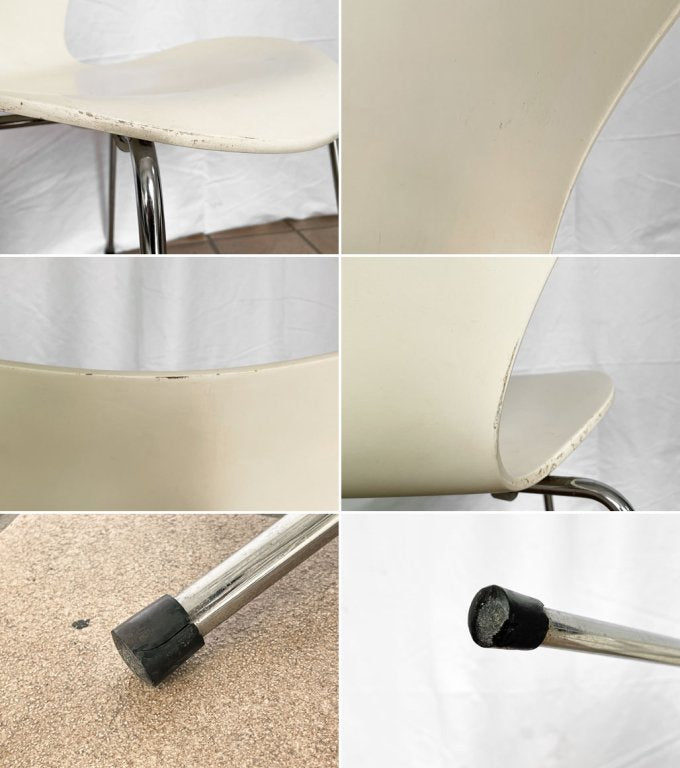 フリッツハンセン Fritz Hansen セブンチェア ホワイトラッカー アルネ・ヤコブセン 北欧 デンマーク B ◇