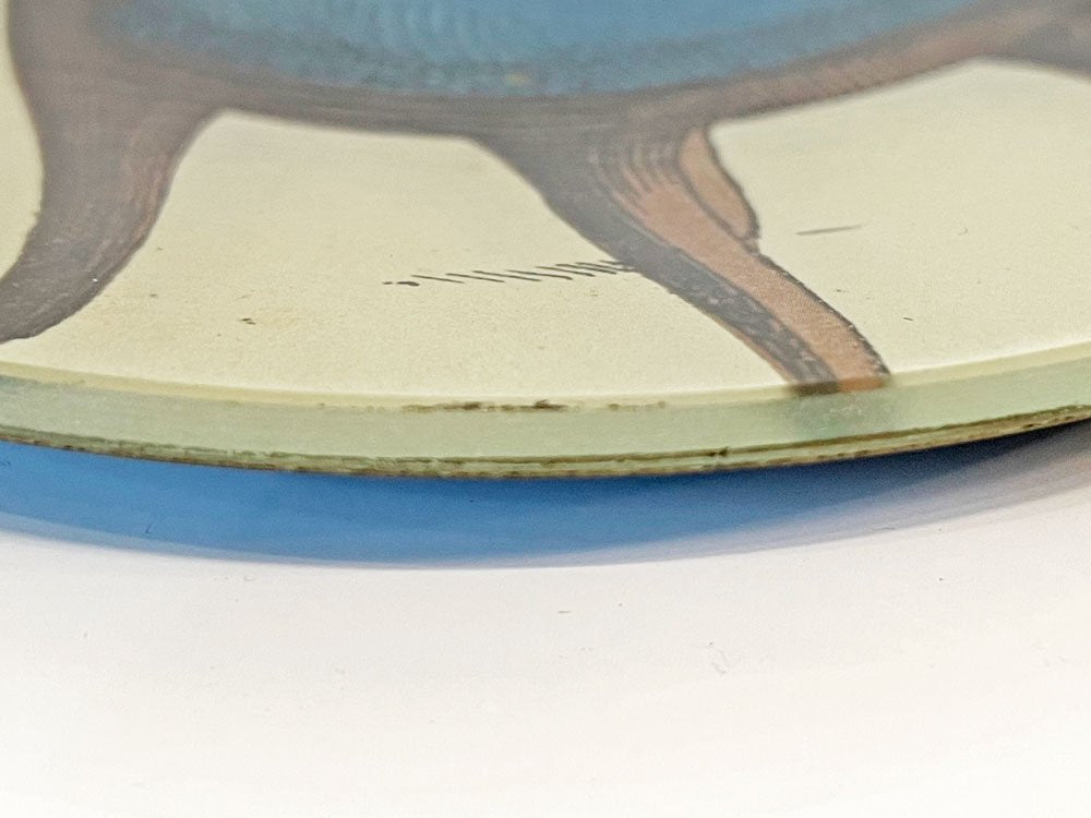 ジョンデリアン JOHN DERIAN デコパージュプレート 飾り皿 アンティークチェア 椅子 Φ13cm アッシュペーフランス H.P. FRANCE 取扱 定価¥12,100- ◎