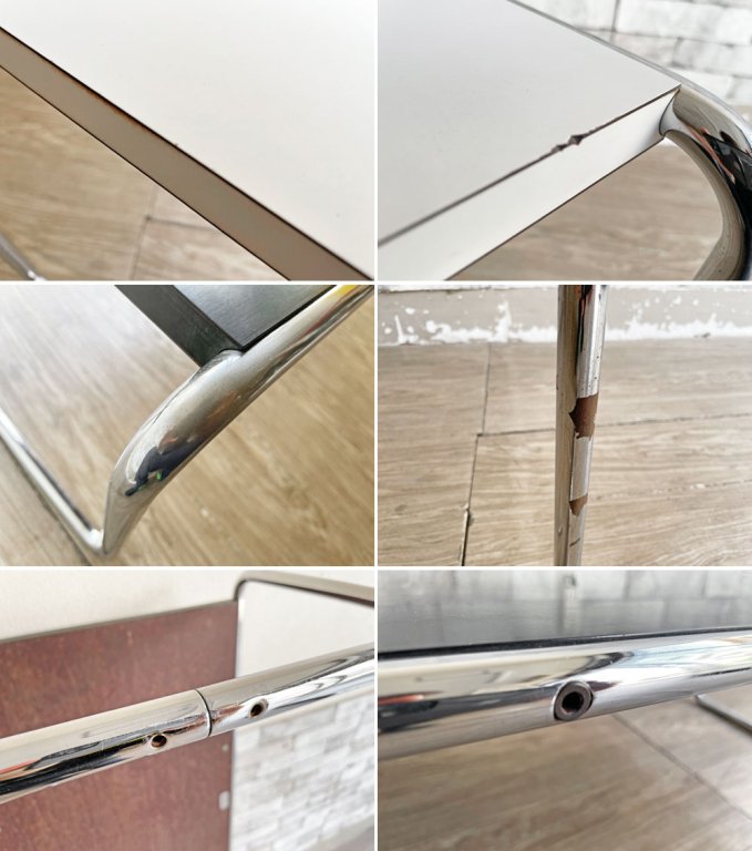 ガヴィーナ GAVINA ラッチオ ラッシオテーブル Laccio Table サイドテーブル&センターテーブル 2点セット Marcel L Breuer イタリア 70sビンテージ 希少 ●