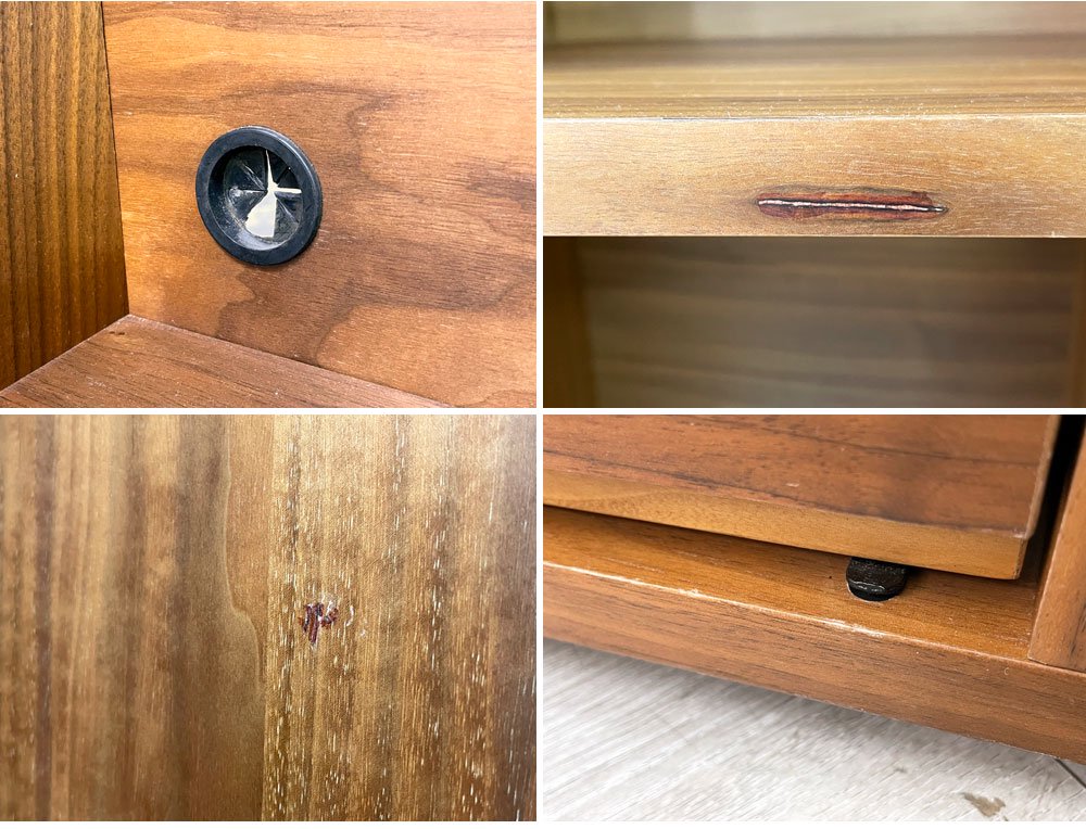 無印良品 MUJI スタッキングキャビネット Cセット ウォールナット材 W162cm AVボード 壁面収納 ナチュラル シンプルモダン ●