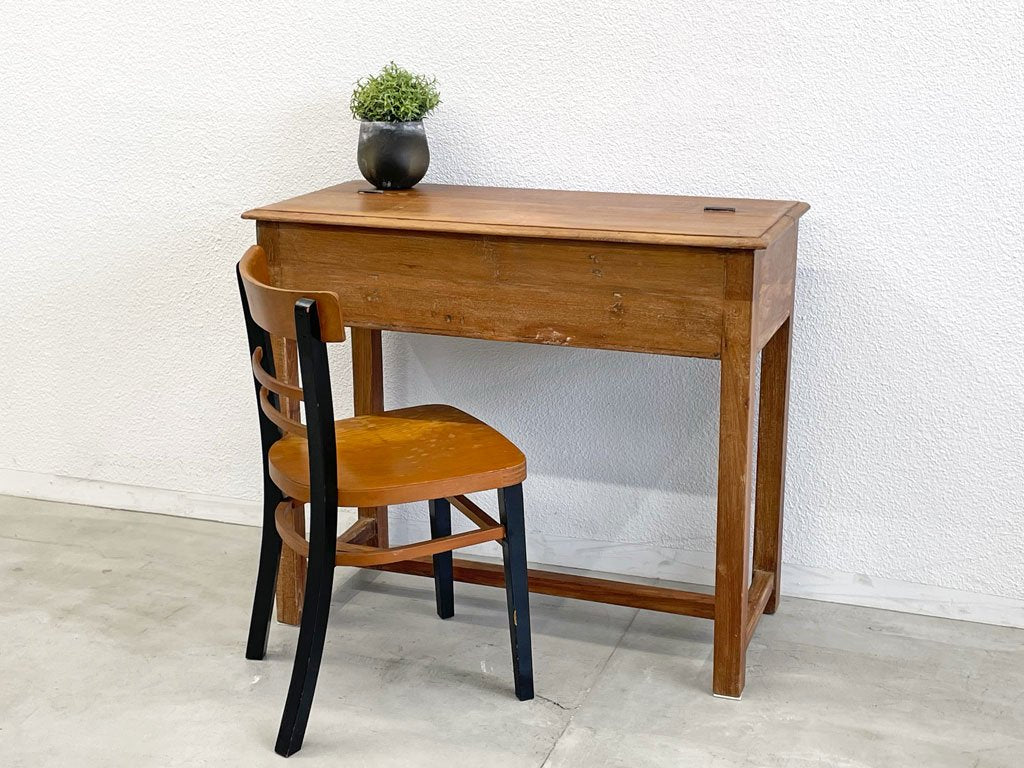 ビンテージ Vintage カフェチェア Cafe chair ビストロチェアモチーフ ダイニングチェア ナチュラル × ブラックペイント ヨーロピアンビンテージ 〓