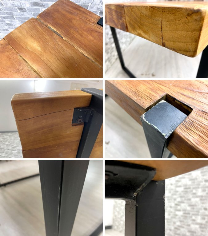 ディーボディ d-Bodhi セレベス ダイニングテーブル CELEBES DINING TABLE チーク古材 アイアン W161.5 インダストリアル 定価¥140,800- ●