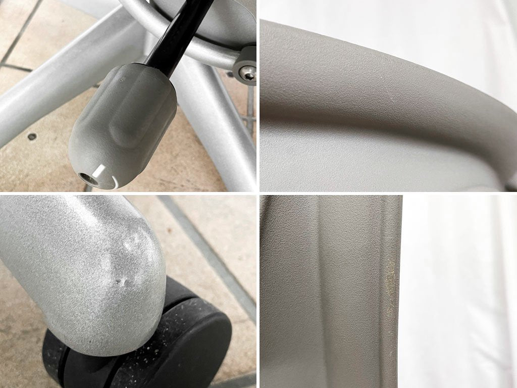 ハーマンミラー Herman Miller アーロンチェア Bサイズ グレー ポスチャーフィット フル装備 チタニウムカラーベース ビル・スタンフ & ドン・チャドウィック ◇