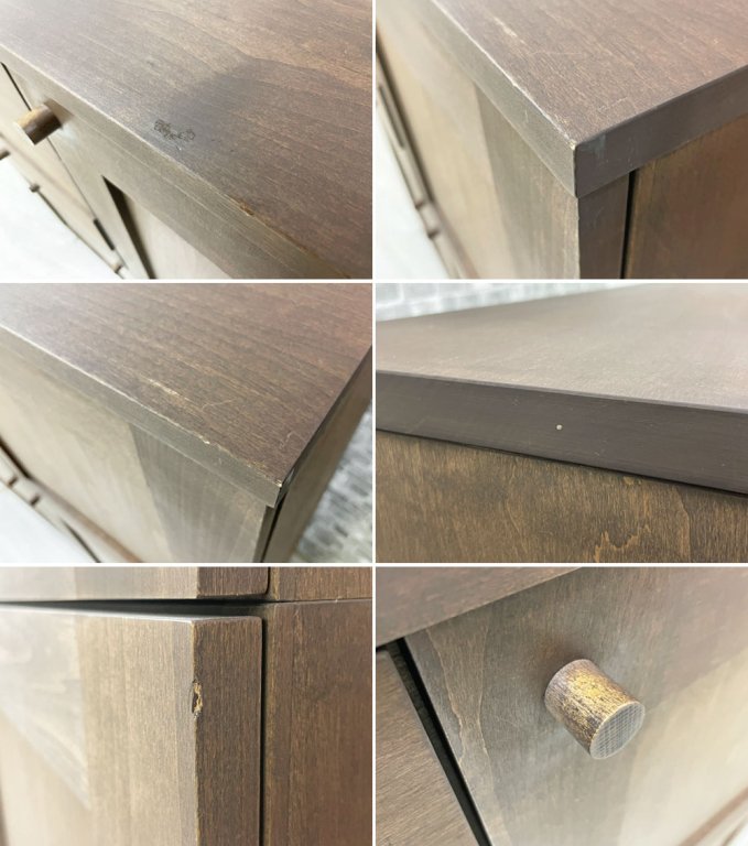 イクスス ikususu FURNITURE オーダー キャビネット 抽斗付き アルダー材 ウォールナットカラー ナチュラルモダン ●