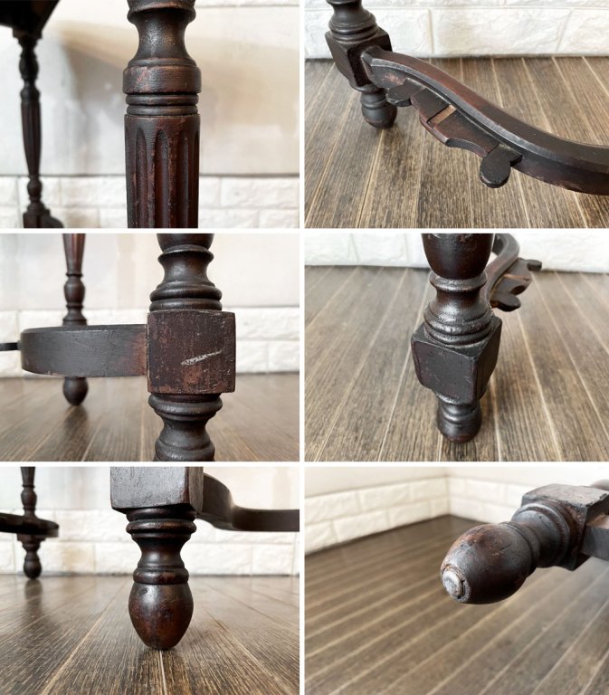 UKビンテージ Vintage コンソールテーブル サイドテーブル W60cm 透かし彫り 英国アンティーク ◎