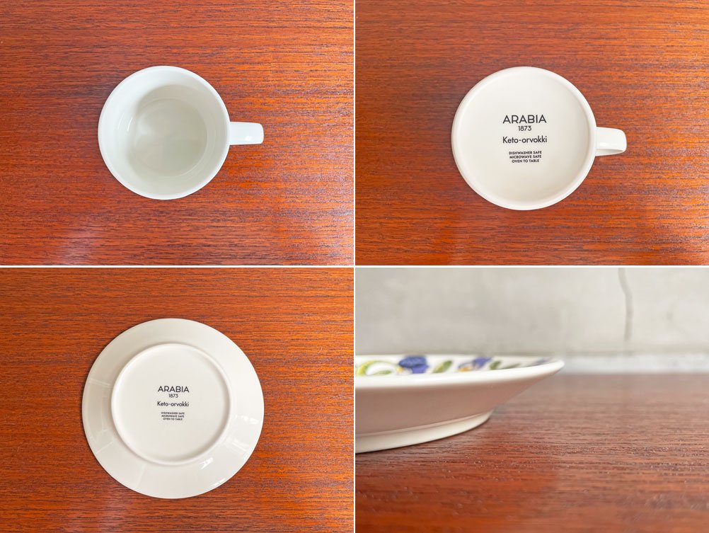 アラビア ARABIA ケトオルヴォッキ Keto-orvokki コーヒーカップ&ソーサー 180ml ヘイッキ・オルヴォラ 北欧食器 ♪