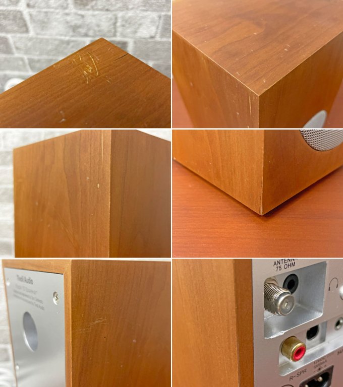 チボリ オーディオ Tivoli Audio MODEL 10 テーブルクロック AM/FM ラジオ ステレオスピーカーセット チェリー材 元箱付 ●