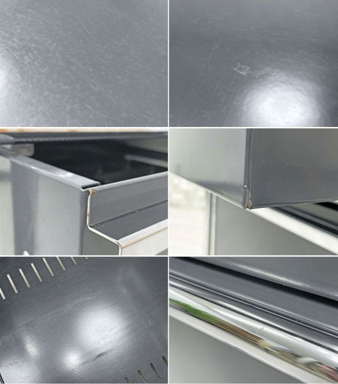 ユーエスエムハラー USM Haller モジュラーファニチャー Modular Furniture ハラーシステム ロールボーイ デスクキャビネット アントラサイト トレイ 鍵付き ●