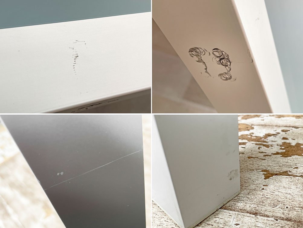 無印良品 MUJI デスク フロストガラス×アルミフレーム 机 廃番品 スタイリッシュモダン ♪