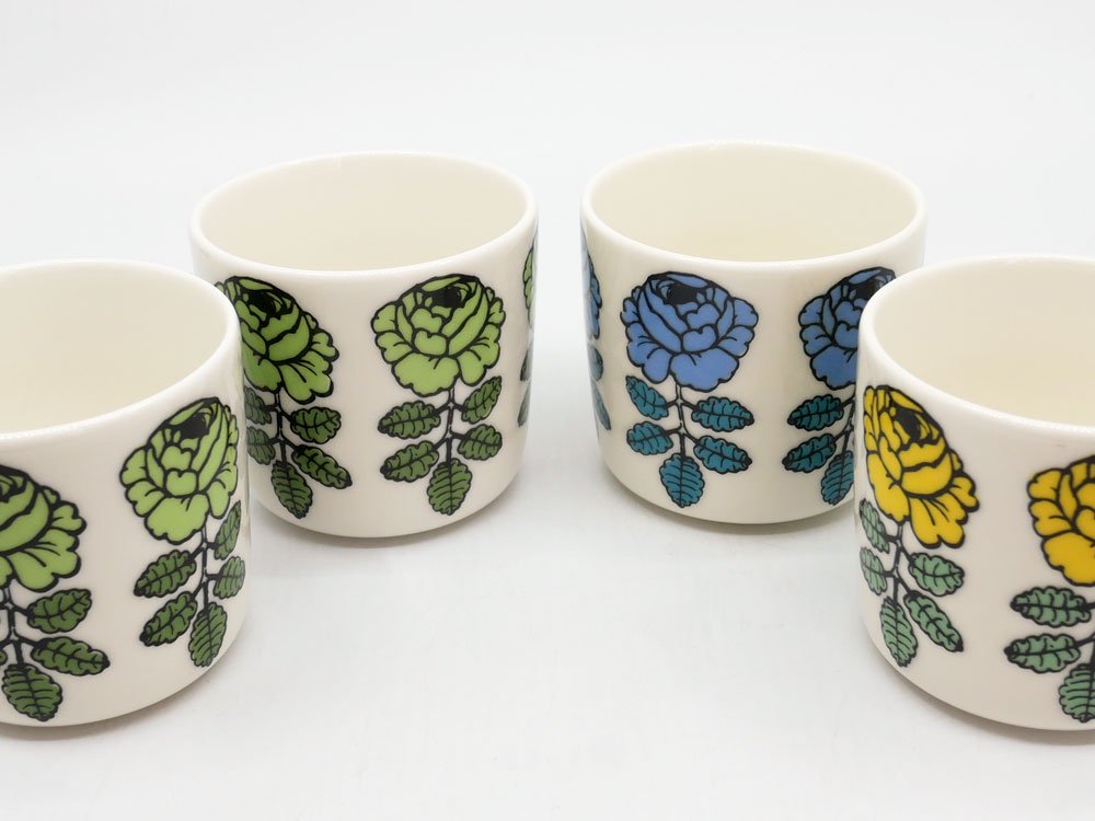 マリメッコ marimekko ヴィヒキルース VIHKIRUUSU ラテマグ ペア 2点セット ライトグリーン 廃番カラー マイヤ・イソラ Maija Isola 箱付き 希少 ●
