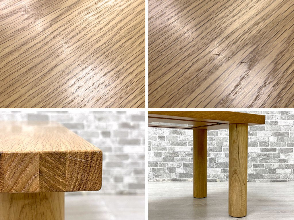 無印良品 MUJI 板と脚でできた木製テーブル ローテーブル オーク無垢集成材 定価¥27,900- ●