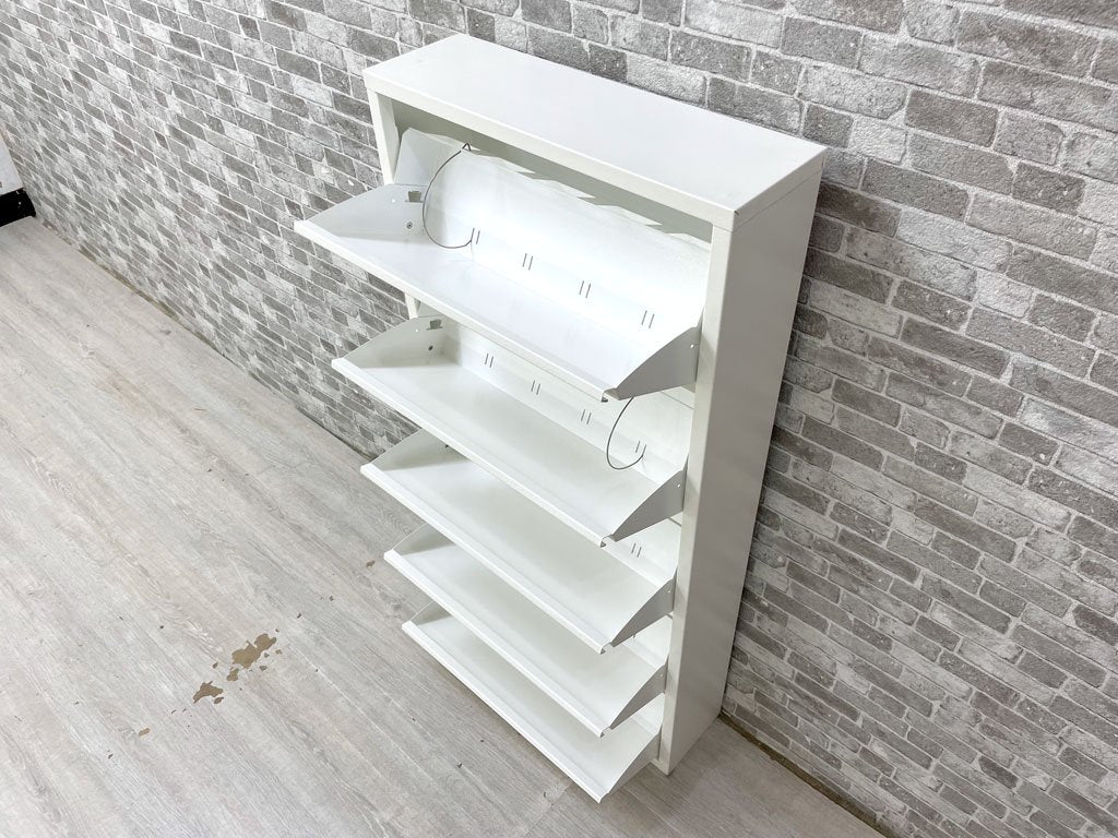 ドッタス DOTTUS 5段 CDラック スチール キャビネット ホワイト イタリア ●