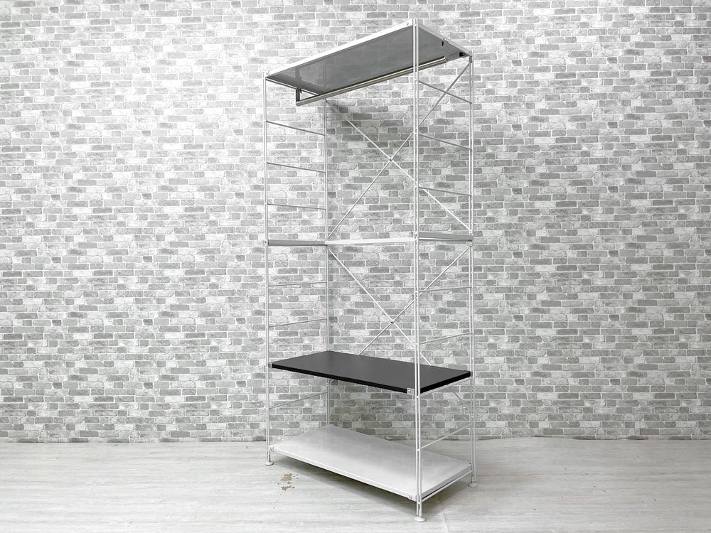 無印良品 MUJI スチールユニットシェルフ オープンシェルフ H175cm ワードローブバー 帆立補強パーツ付き 参考価格¥17,680- ●