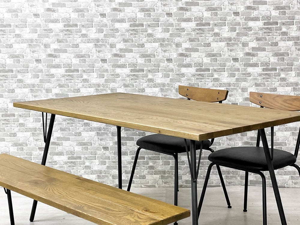アクメファニチャー ACME Furniture グランビュー GRANDVIEW ダイニングテーブル オーク無垢材 スチール Mサイズ インダストリアル W150cm 定価¥91,300- ●