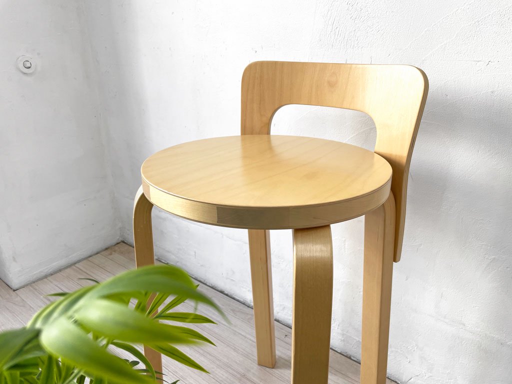 アルテック artek ハイチェア K65 HIGH CHAIR K65 バーチ材 カウンターチェア バーチェア ハイスツール ナチュラル アルヴァ・アアルト フィンランド 北欧家具 ★